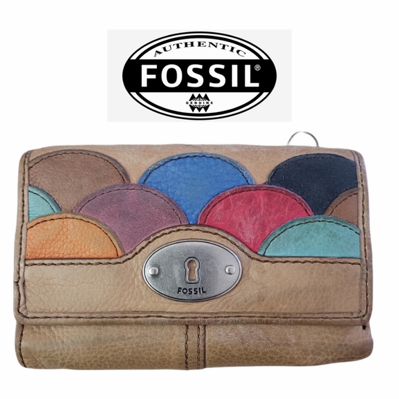 Fossil Handbags - Fossil Maddox Leather Multi colour Wallet